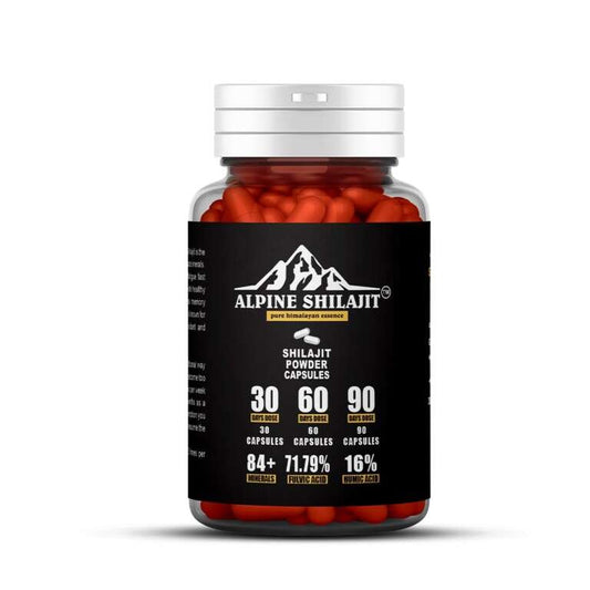 ALPINE GOLD GRADE SUN DRIED SHILAJIT CAPSULE 300MG 60 COUNT