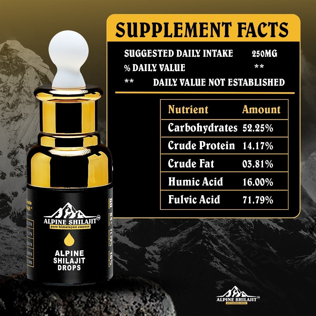 ALPINE GOLD GRADE SHILAJIT 30 ML DROPS