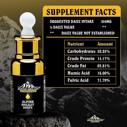 ALPINE GOLD GRADE SHILAJIT 30 ML DROPS